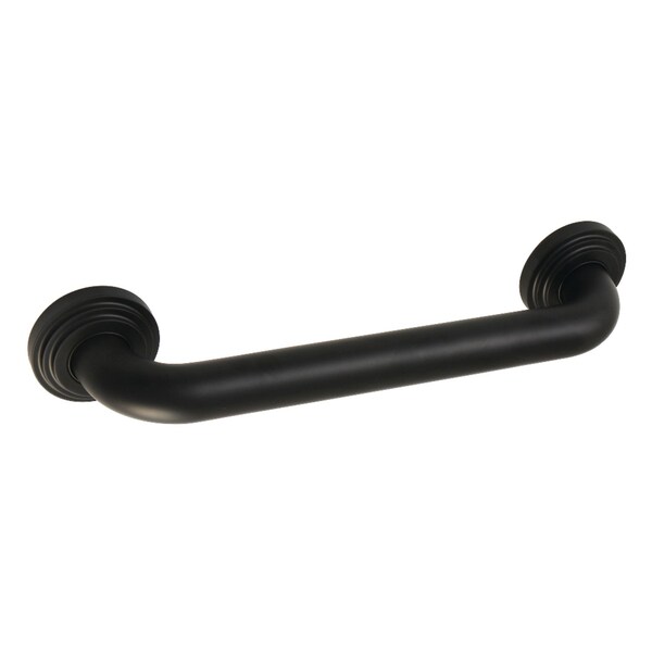 Contemporary DR214120 Milano 12" Decorative 1-1/4" OD Grab Bar, Matte Black, 14.81 L, Brass